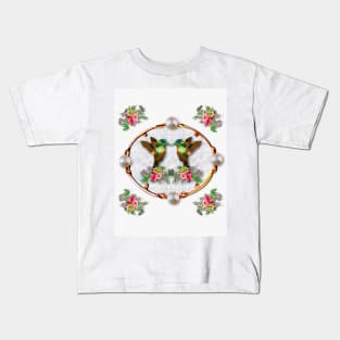 Hummingbirds and Flowers Kids T-Shirt